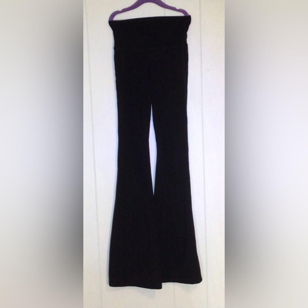 Black High-Rise Flare Pants